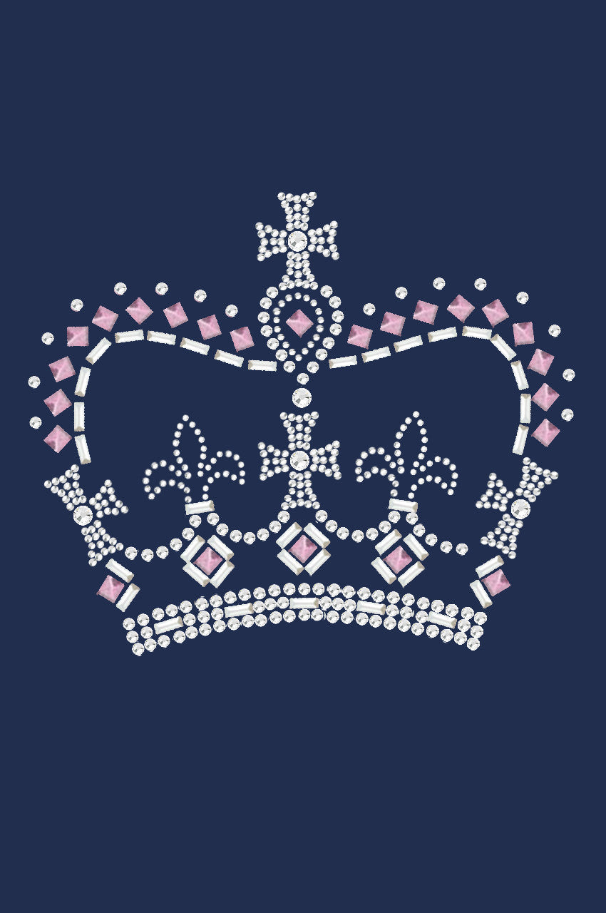 Crown 15 ( Pink, Silver & Clear) - Womens T-shirt