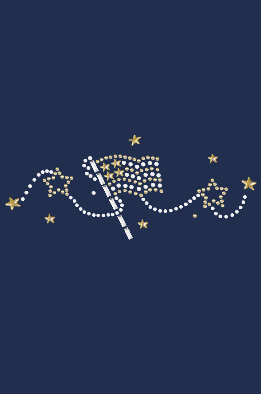 Flag (Gold & Silver Nailheads) - Womens T-shirt