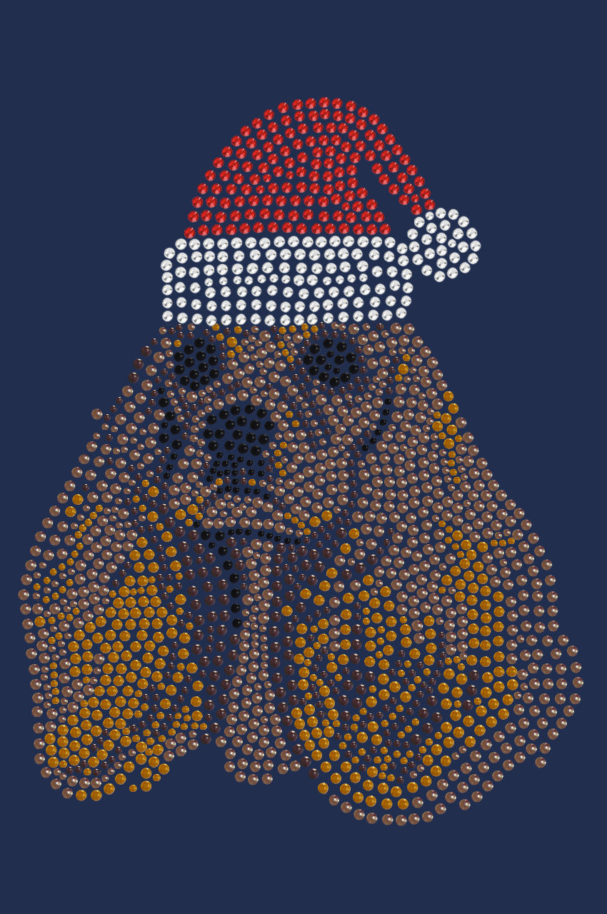 Cocker Spaniel with Santa Hat - Womens T-shirt