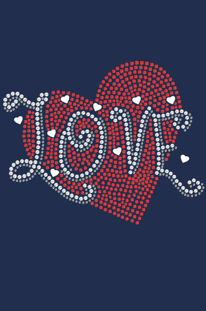 Love Red Heart - Womens T-shirt