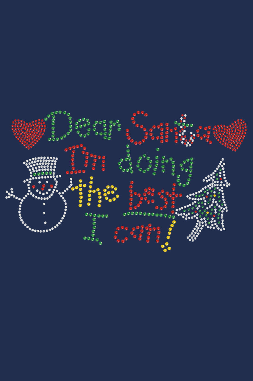Dear Santa Im Doing the Best I Can - Womens T-shirt