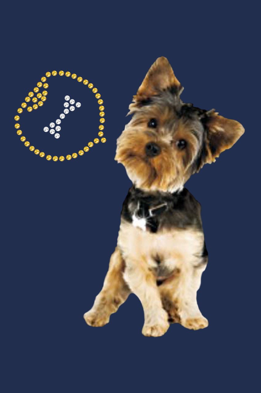 Yorkie with Bone - Womens Tee