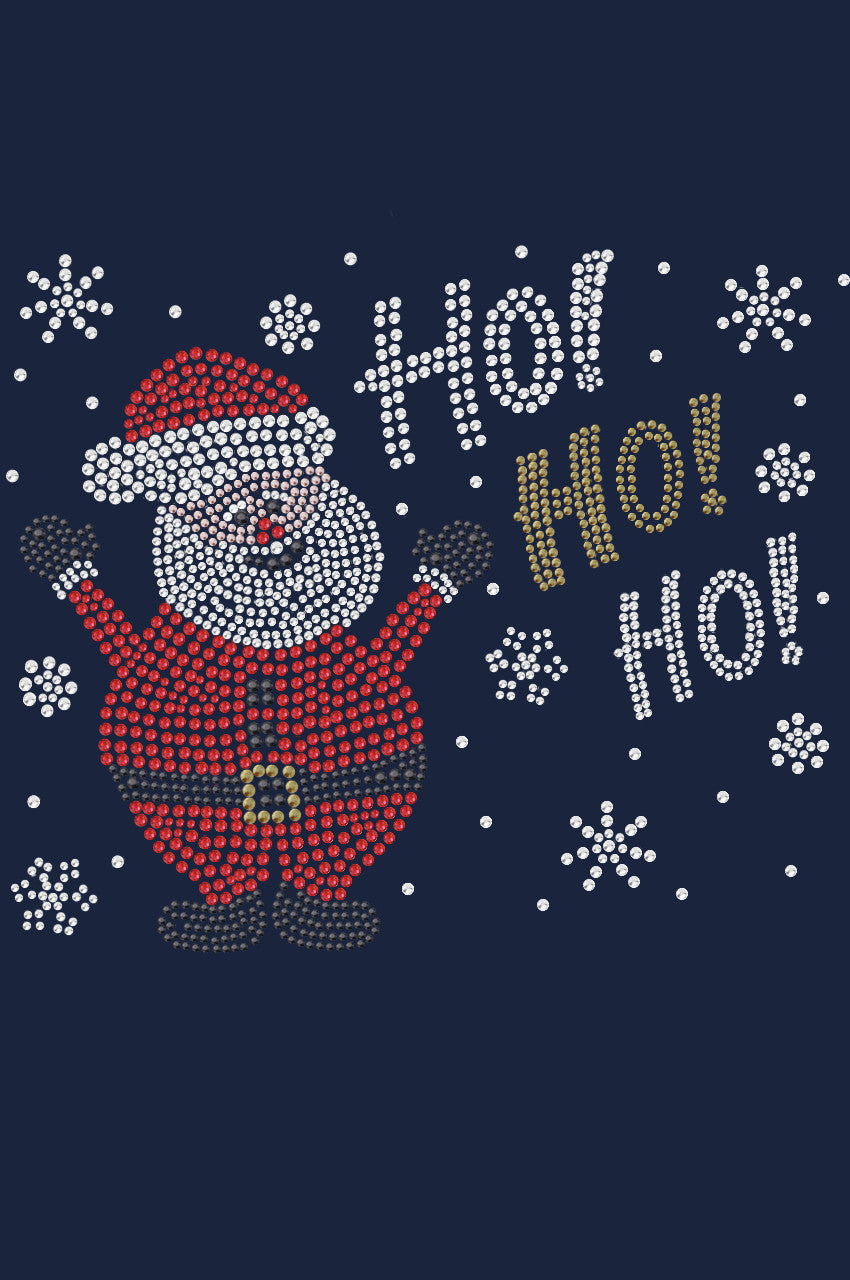 Ho Ho Santa with Snowflakes - Womens Tee