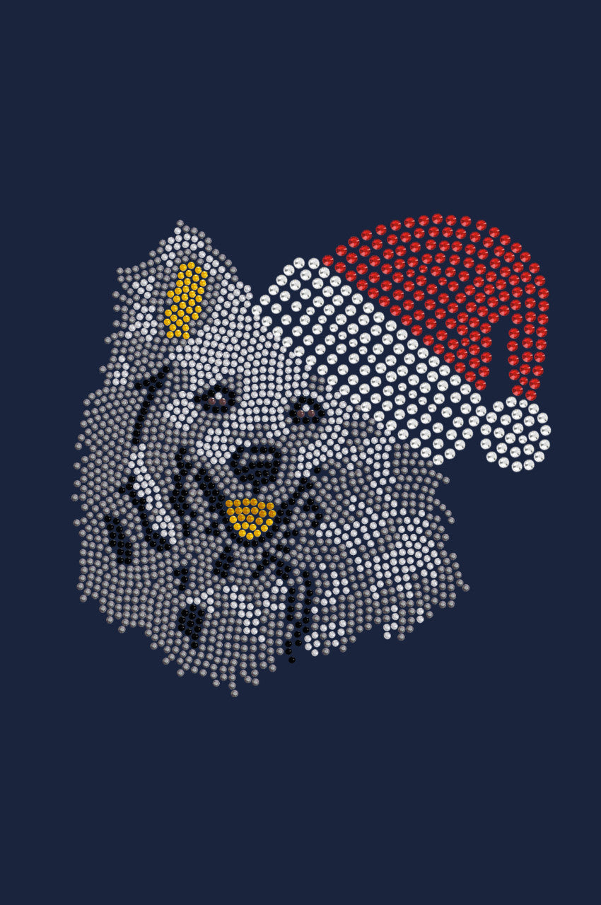 American Eskimo with Santa Hat - Womens Tee
