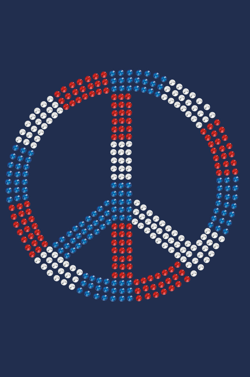 Peace Sign (Red, White, & Blue) - Womens T-shirt