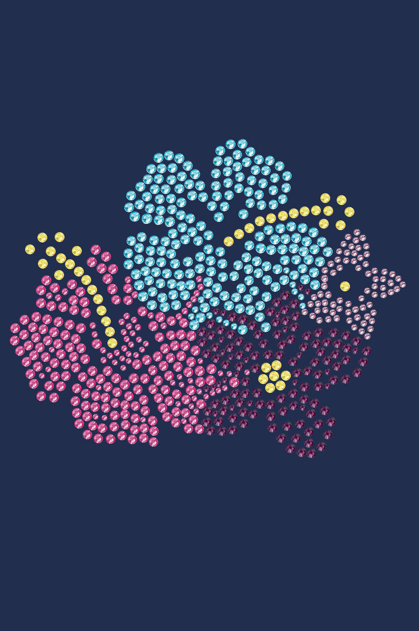 Pink, Blue & Purple Hibiscus - Women's T-shirt