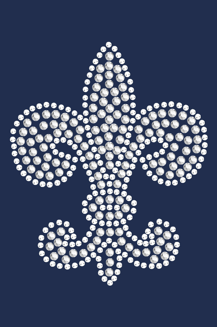 Fleur de Lis (Rhinestone & rhinestuds) - Bandanna