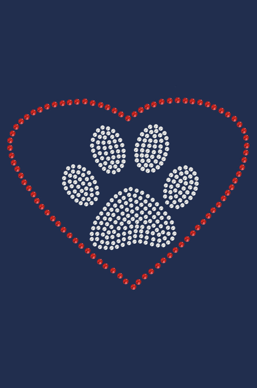 Heart with Paw - Womens T-shirt