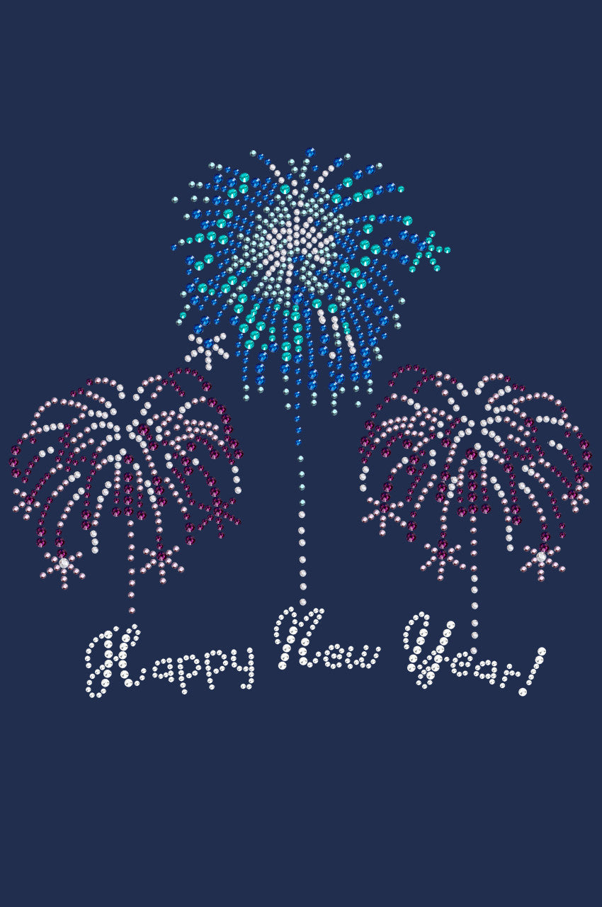 Happy New Year Fireworks - Womens T-shirt