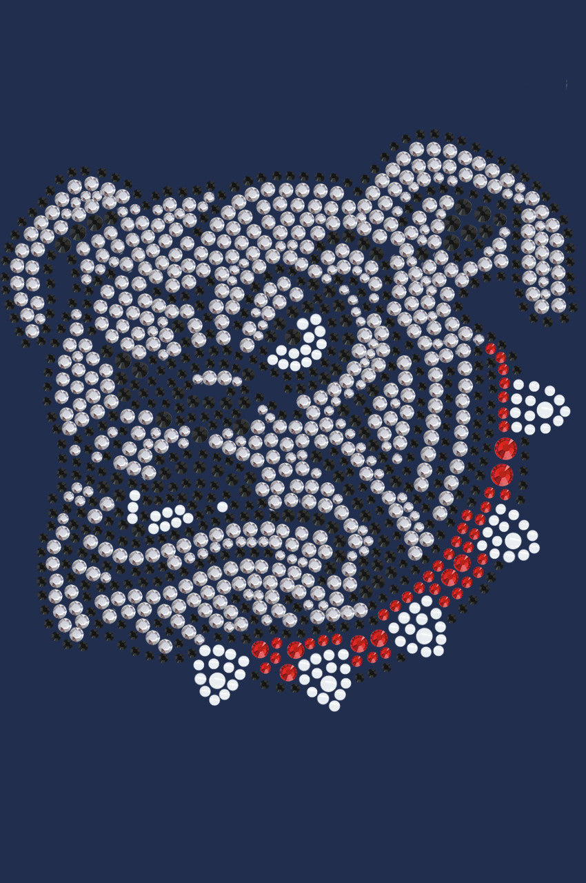 Bulldog Face (White) - bandana