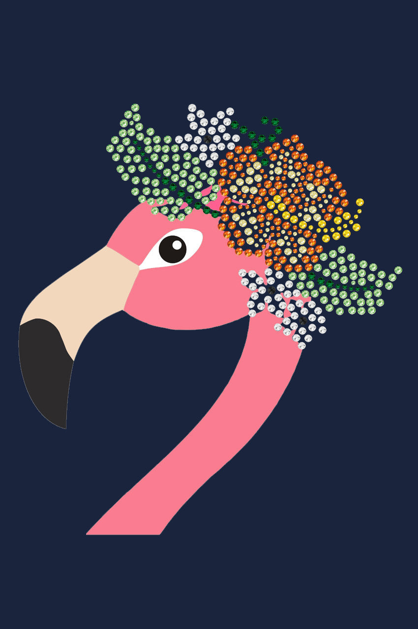 Flamingo with Flowers - Womens Tee