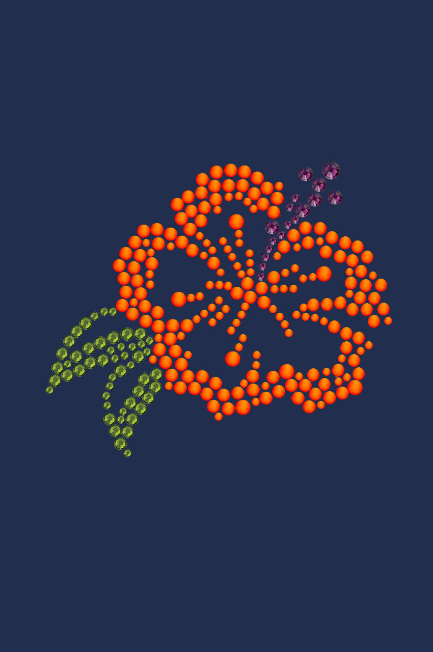 Orange Hibiscus - Womens T-shirt