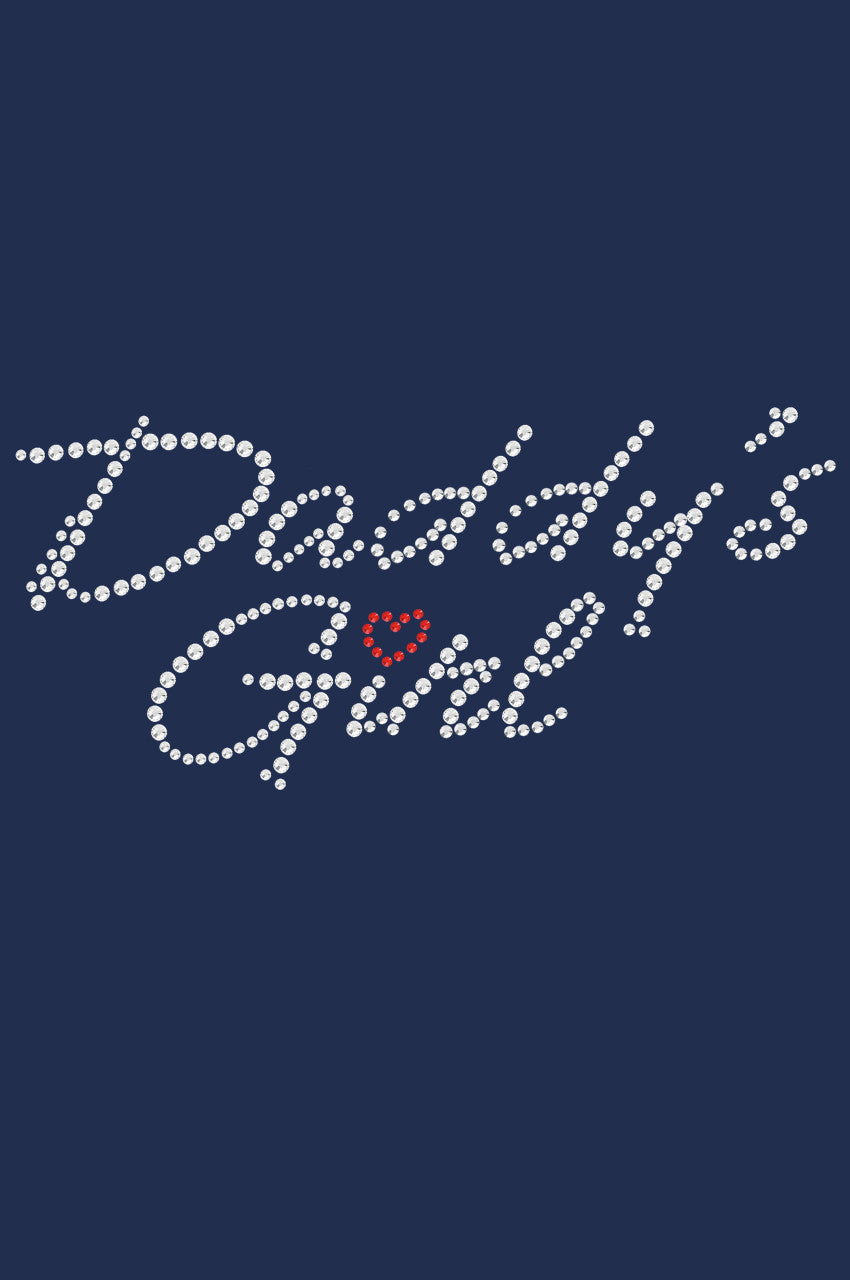 Daddys Girl with Red Heart - Womens T-shirt