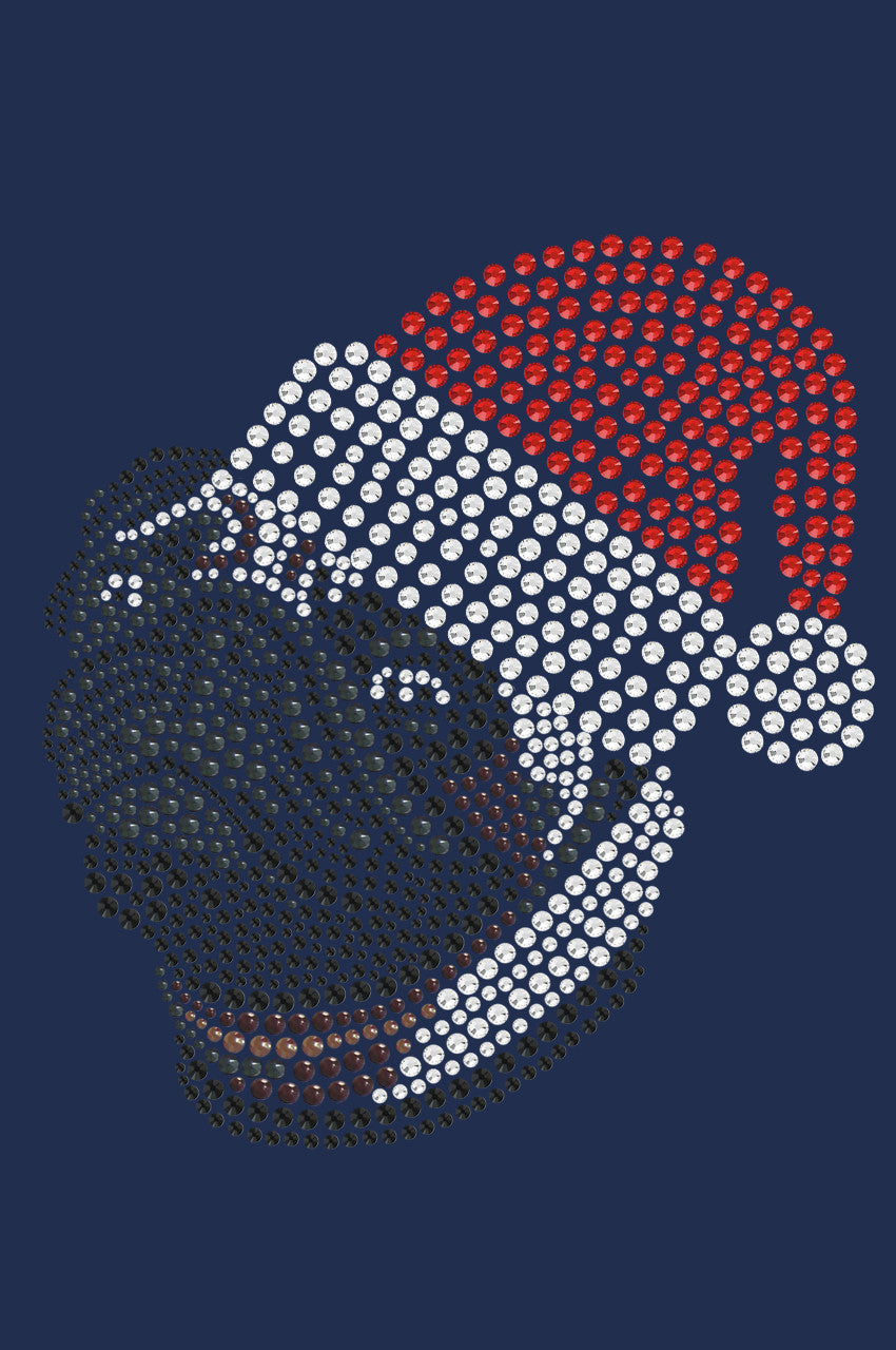 Pug with Santa Hat - Womens T-shirt