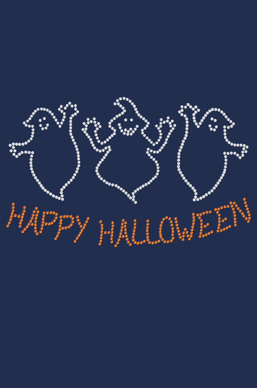 Happy Halloween Ghost - Womens T-shirt