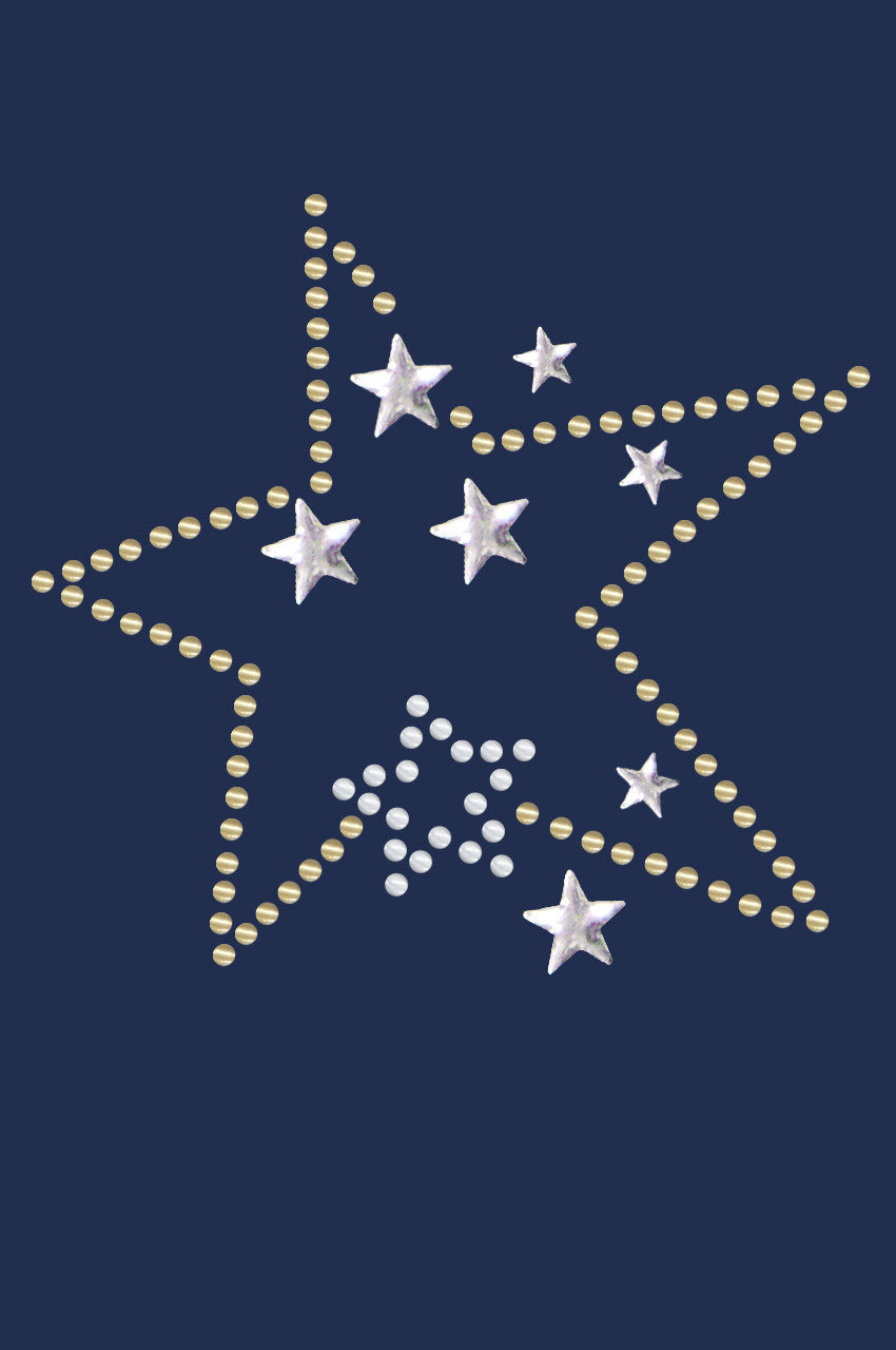 Gold & Silver Stars - Womens T-shirt