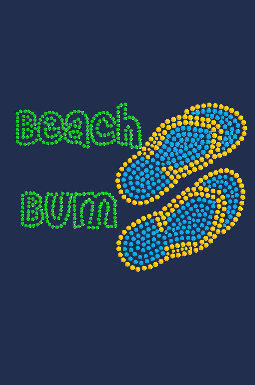 Beach Bum with Flip Flops - Womens T-shirt