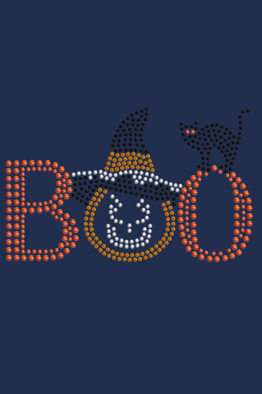 Boo - Hat and Cat - Womens T-shirt