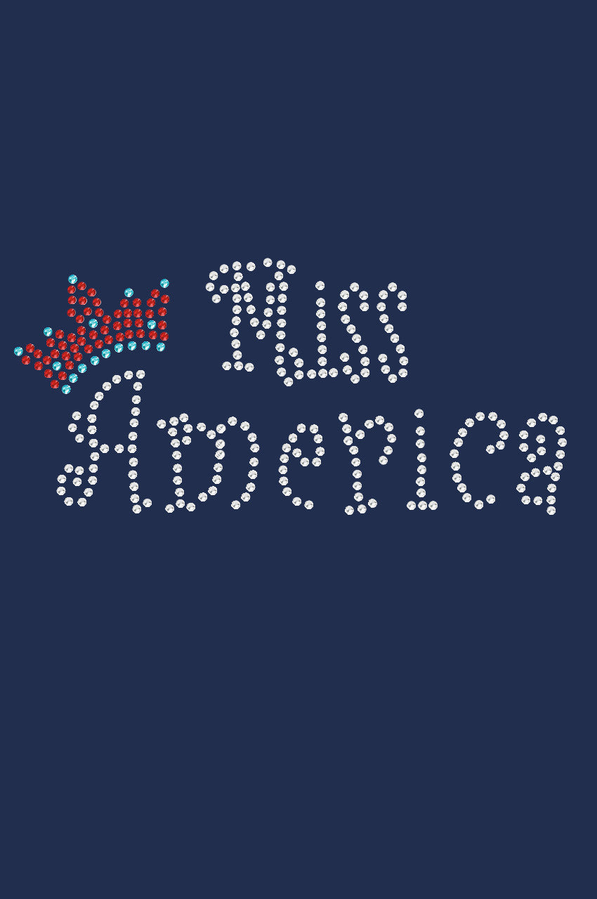 Miss America with Crown - Womens T-shirt