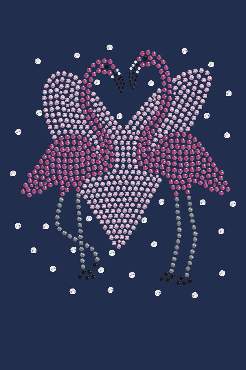 Flamingos with Heart- Womens Tee