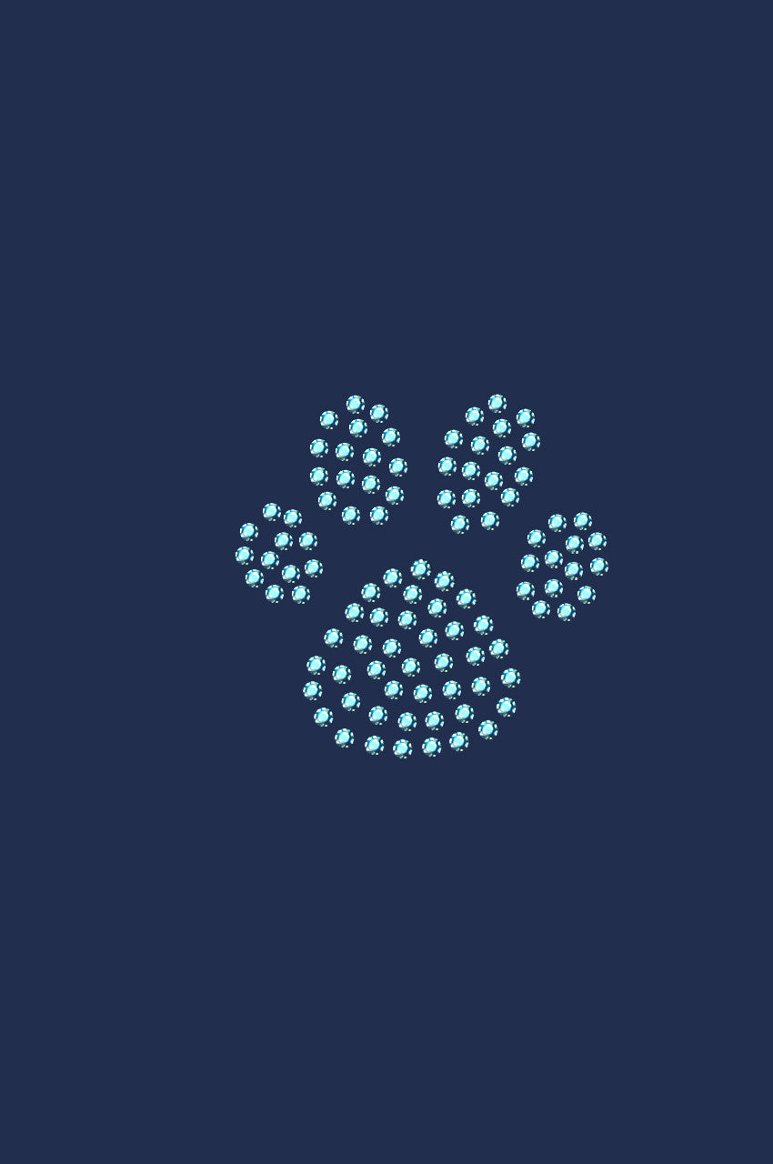 Paw (Blue Rhinestuds) bandana