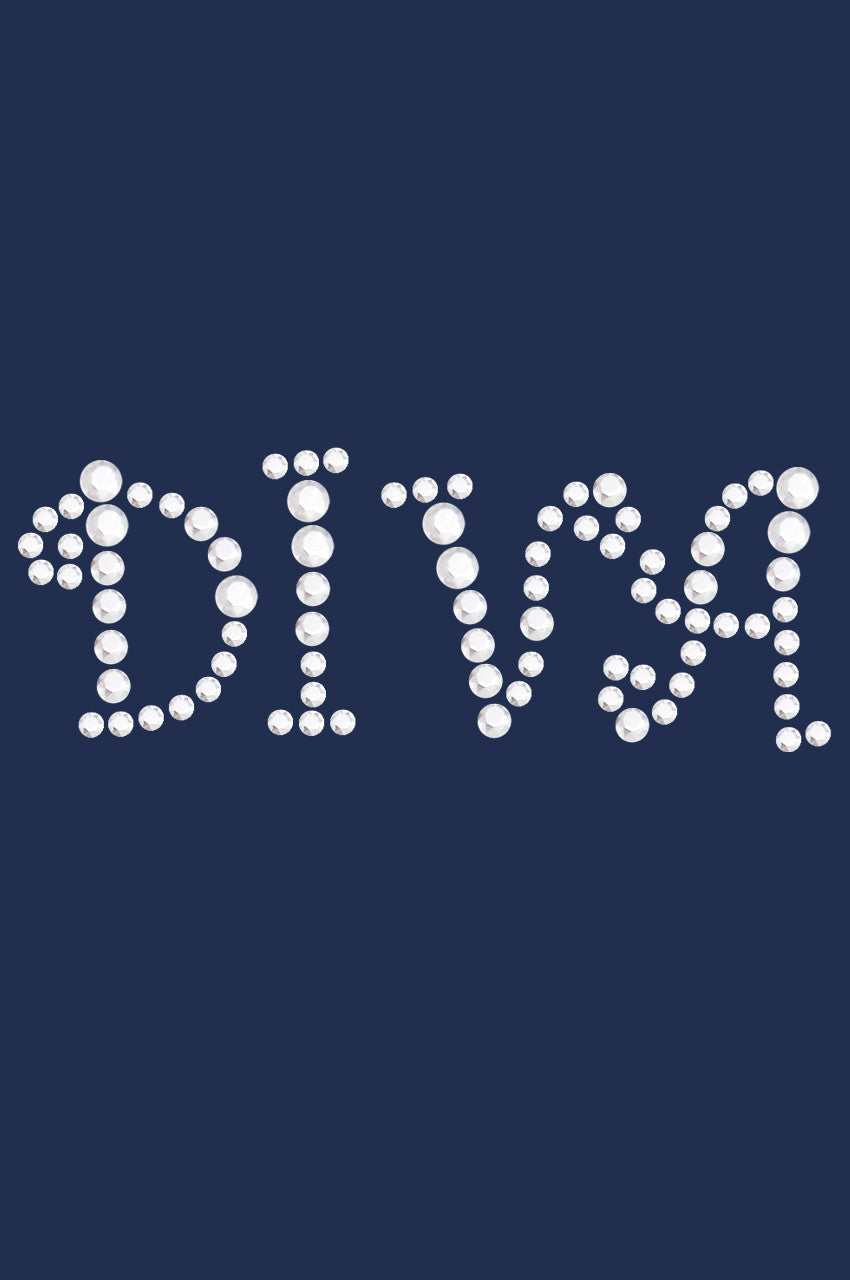 Diva (Silver Rhinestuds) - Womens T-shirt