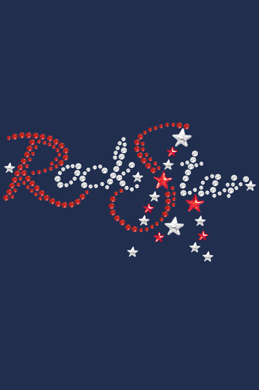 Rock Star (Red Austrian crystal Rhinestones) - Bandanna