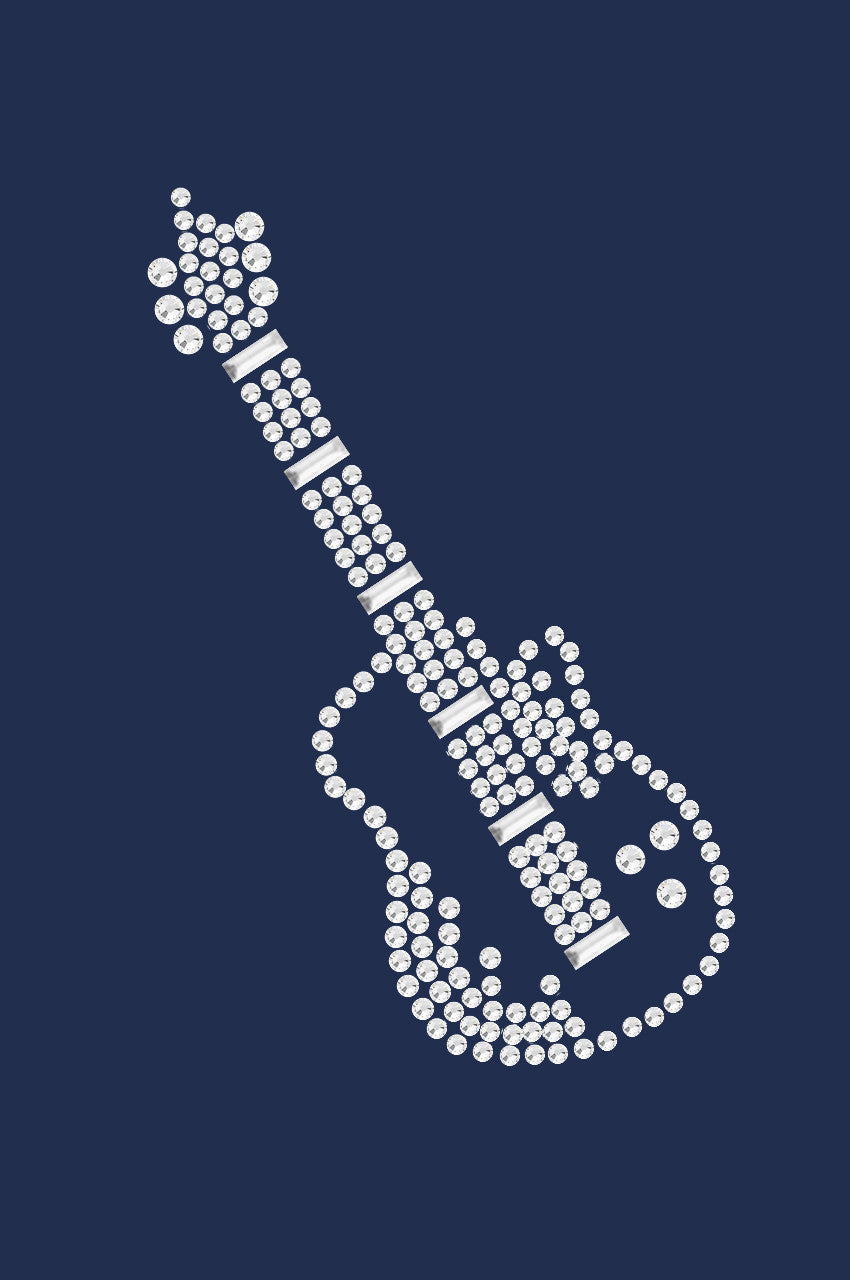 Guitar (Rhinestone) - Womens T-shirt