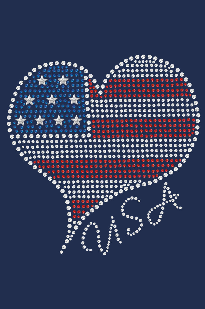 Patriotic American Heart 3 - Womens T-shirt