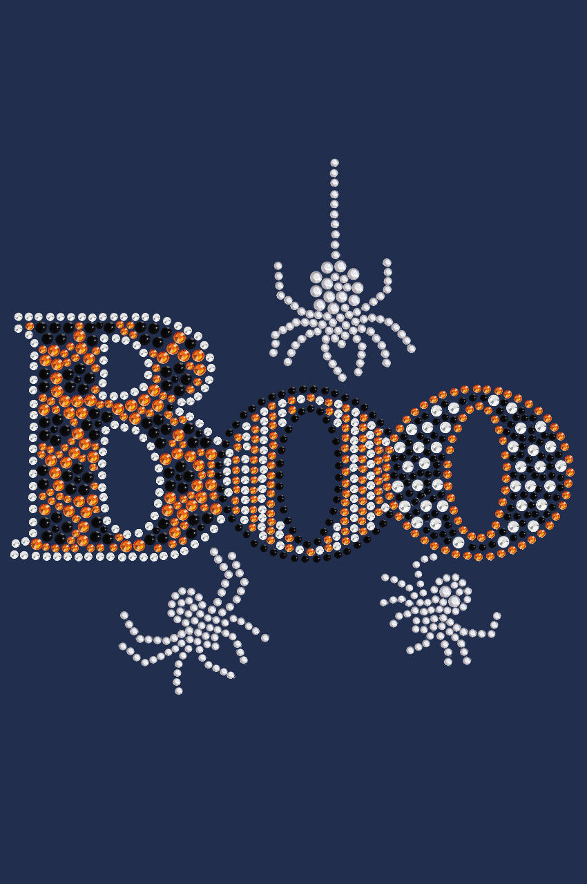 Boo with Silver Spiders - Womens T-shirt