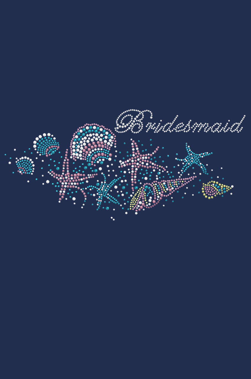 Bridesmaid with Seashells- Womens T-shirt