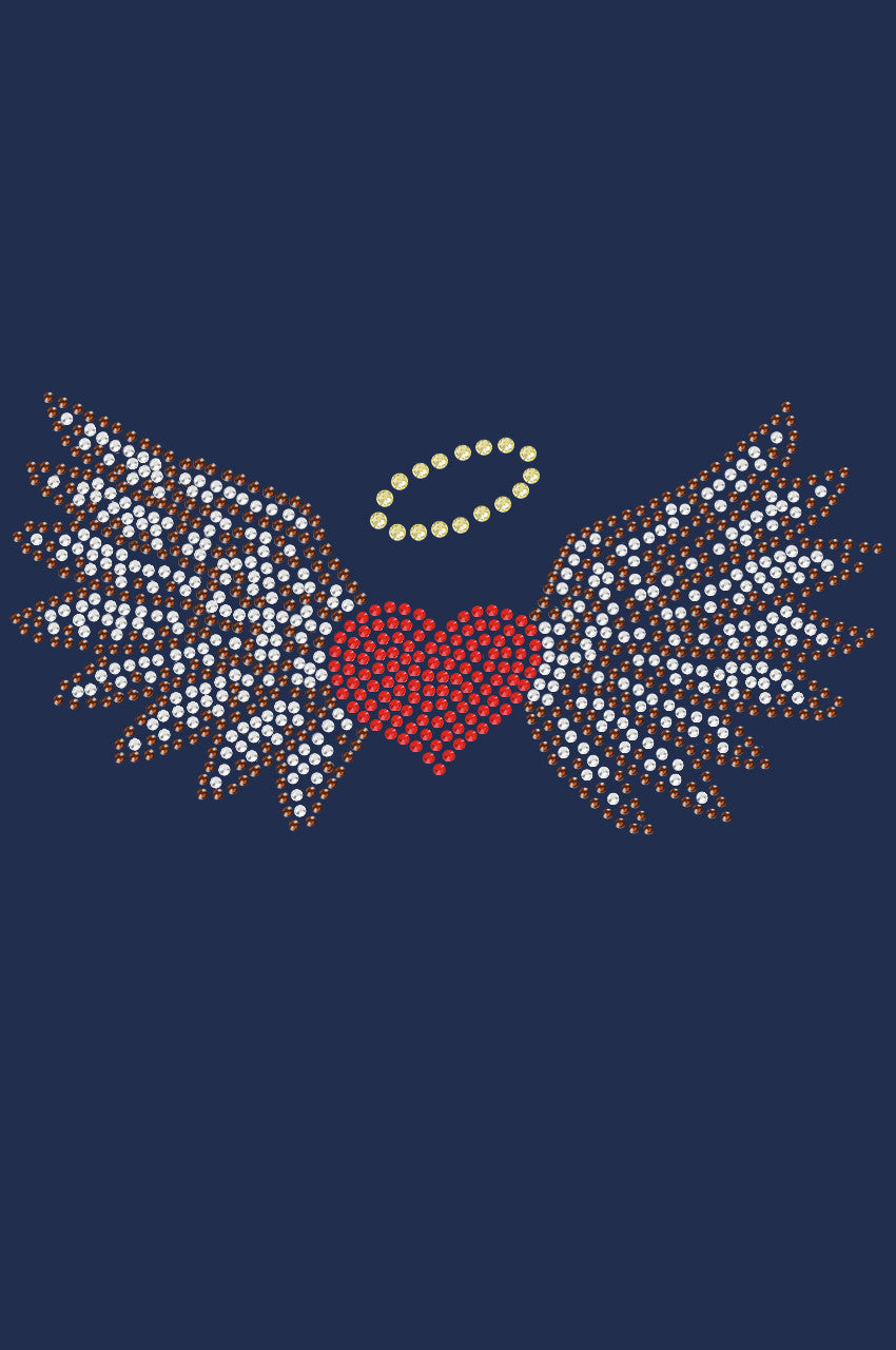 Heart with Wings & Halo - Womens T-shirt