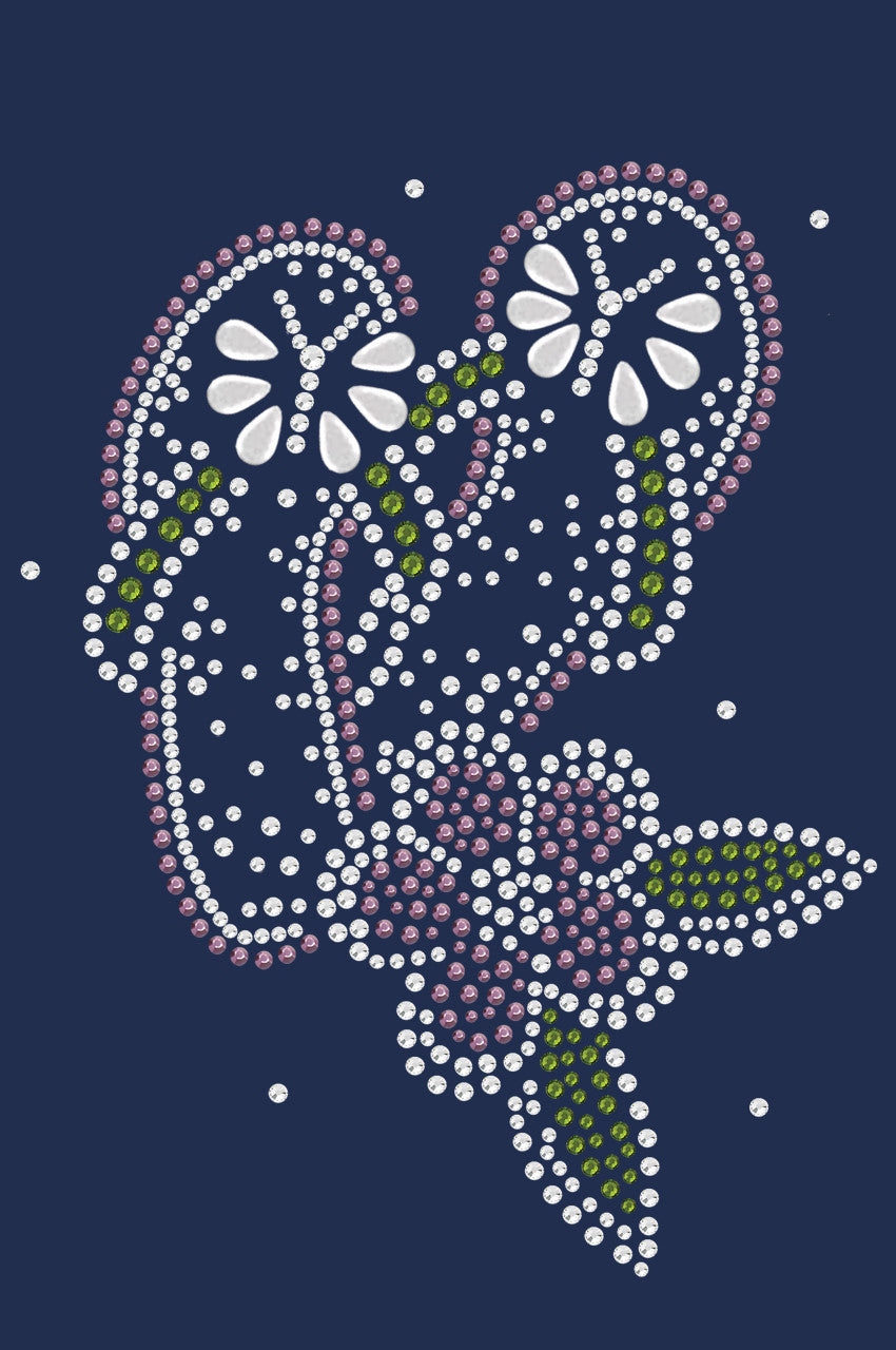 Pink Flip Flops with Flowers - Womens T-shirt