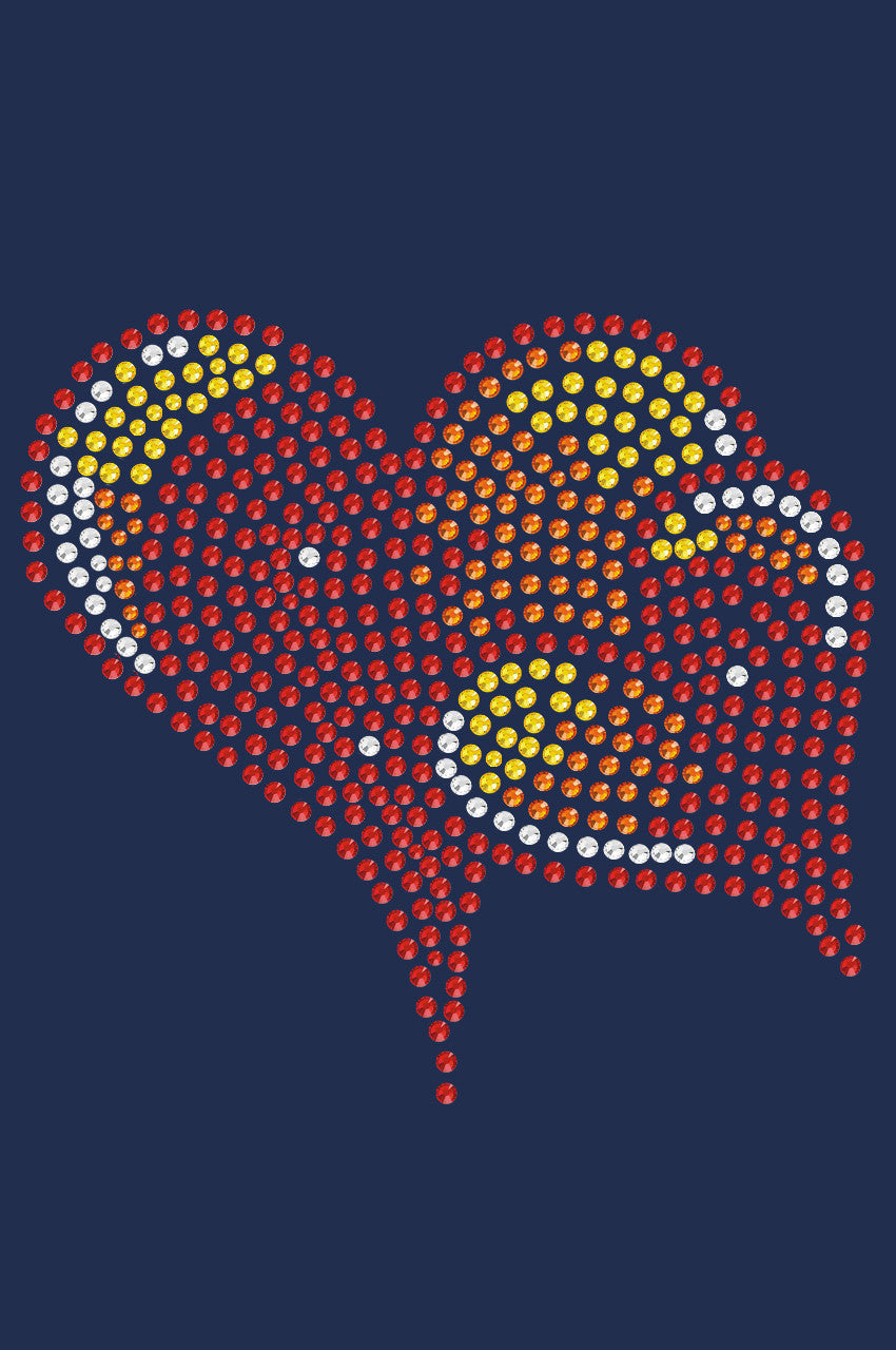 Red, Orange & Yellow Hearts - Womens T-shirt