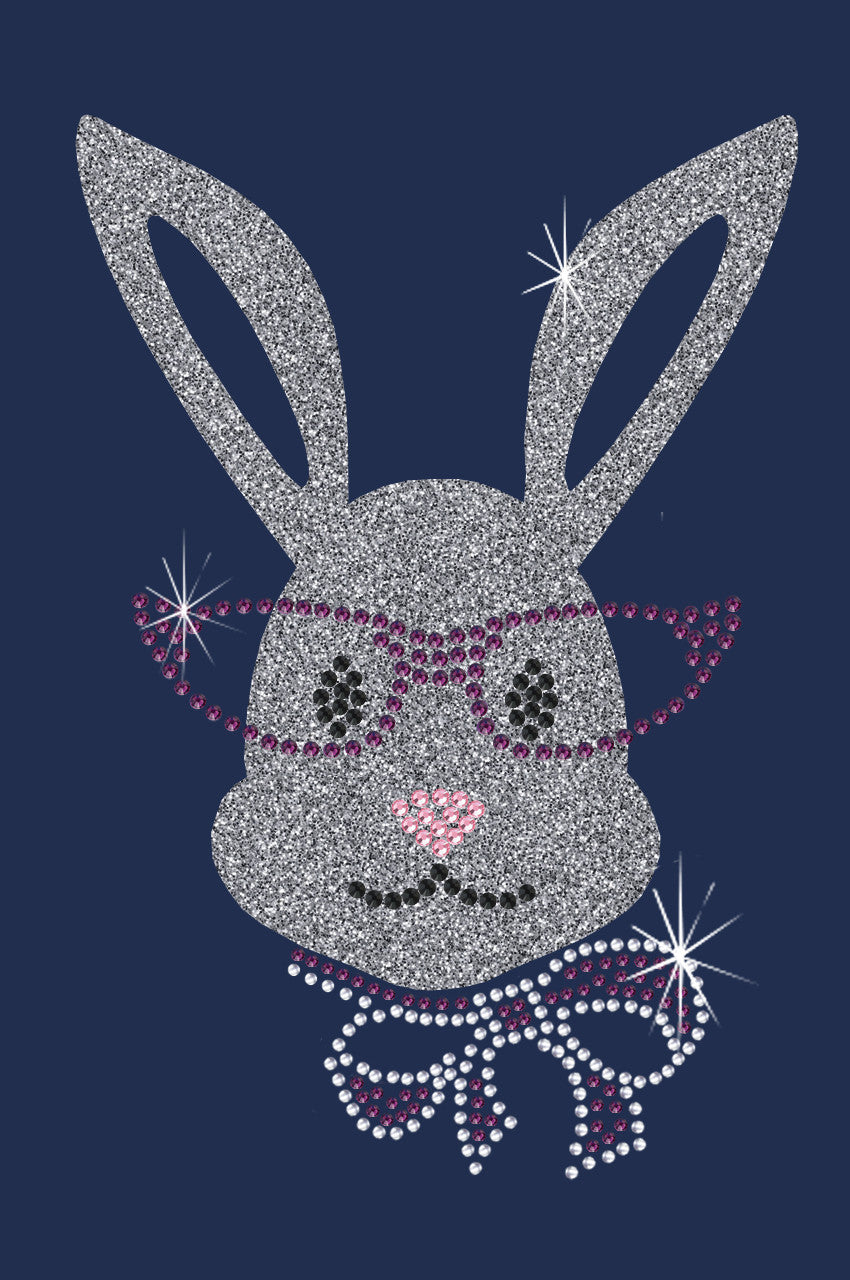 Girl Bunny with Glasses and Bow - Women's Tee