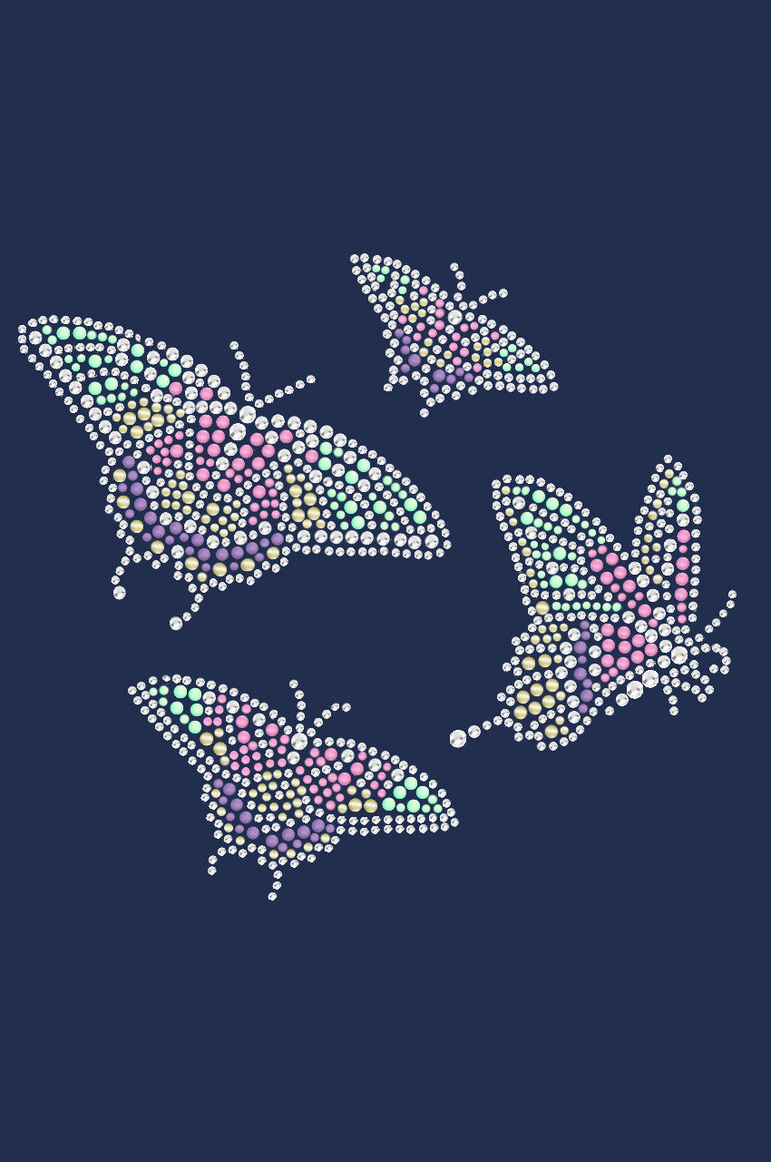 Pastel Butterflies - Womens T-shirt
