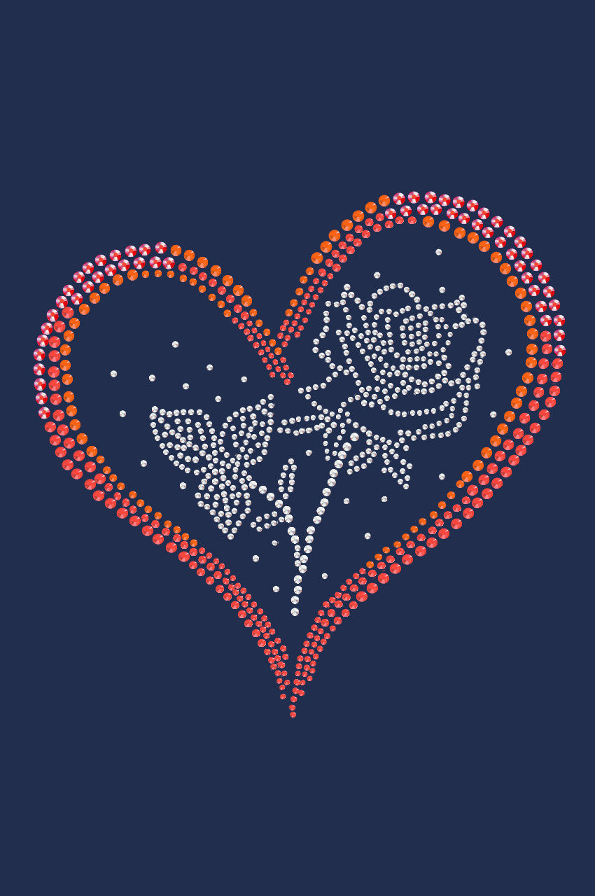 Heart with Rose - Womens Tee