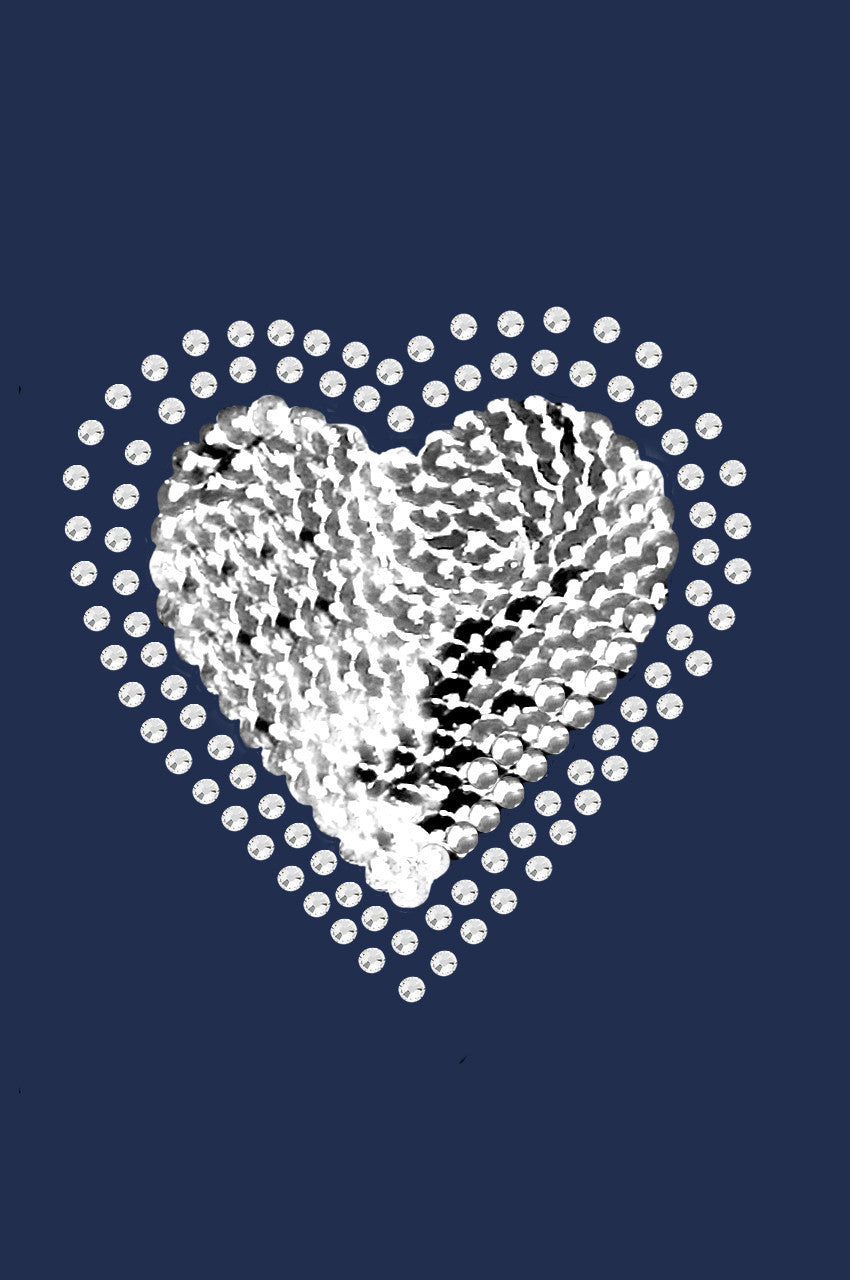 Sequin Silver Heart - Women's T-shirt