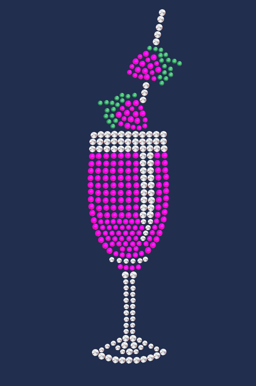 Strawberry Daiquiri - Austrian crystal Rhinestones - Womens T-shirt