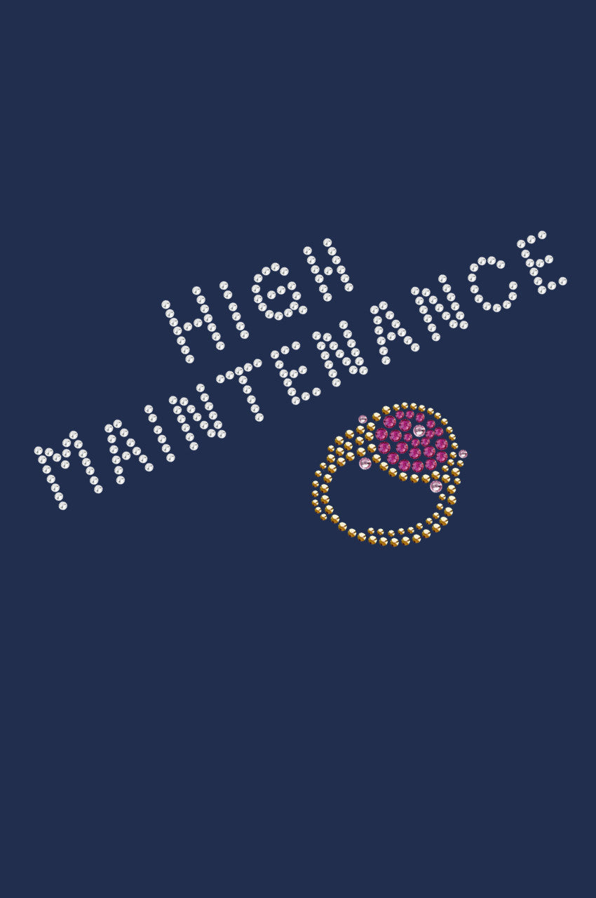 High Maintenance - Austrian crystal Fuchsia Ring - Womens T-shirt