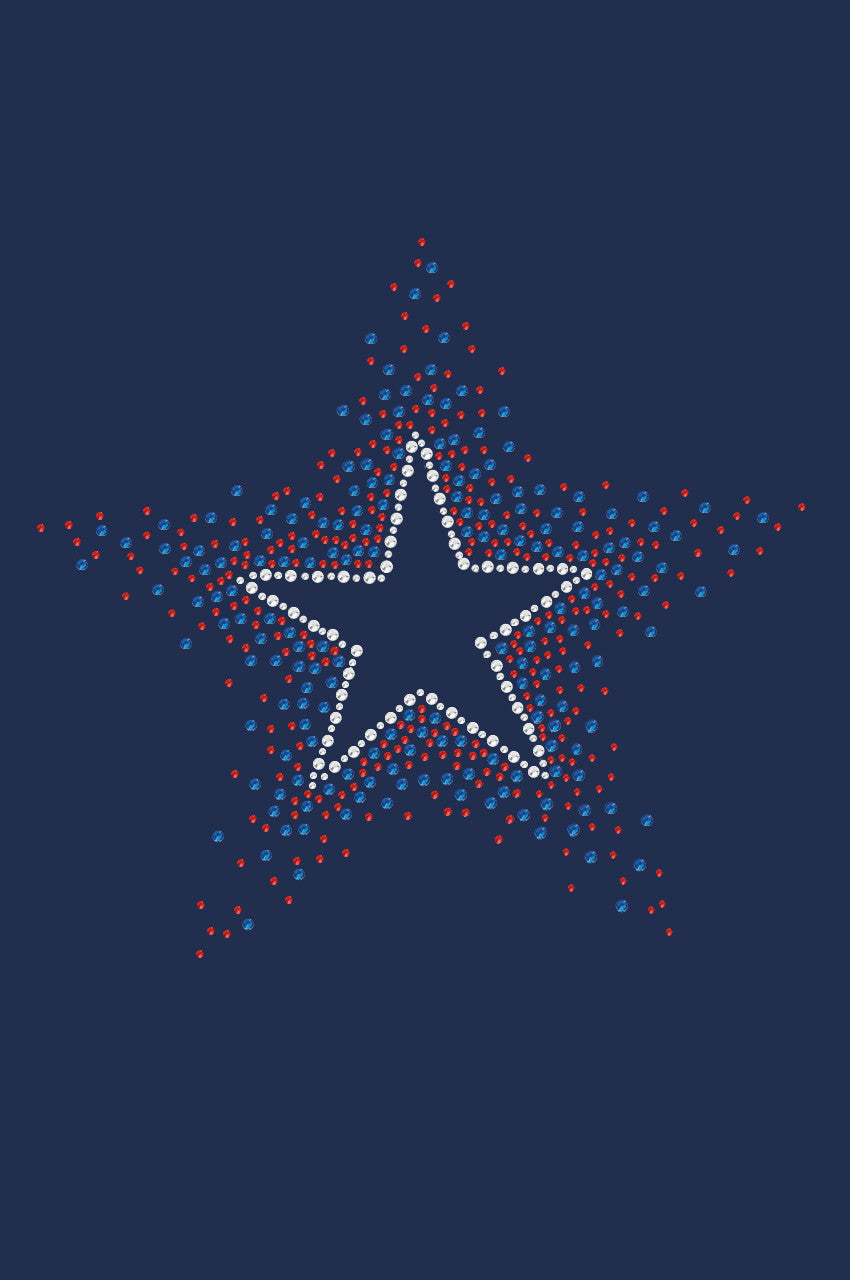 Star (Red & Blue) - Womens T-shirt