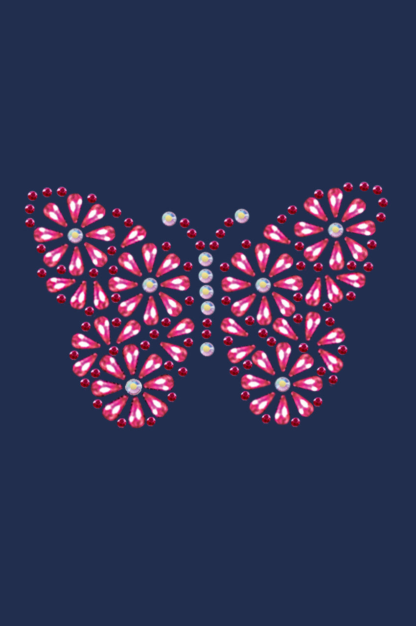 Pink Nailhead Butterfly - Women's T-shirt
