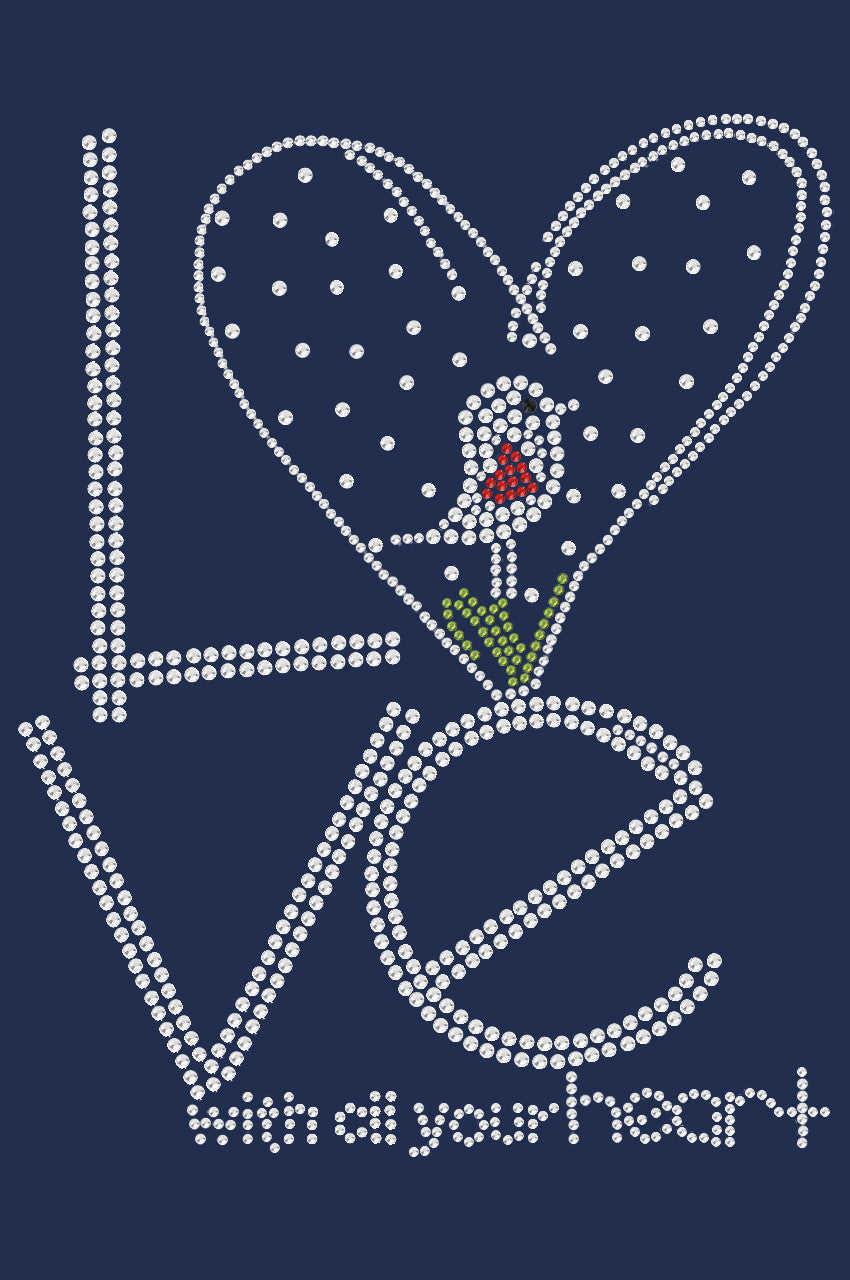 Love With All Your Heart Love Bird - Womens T-shirt
