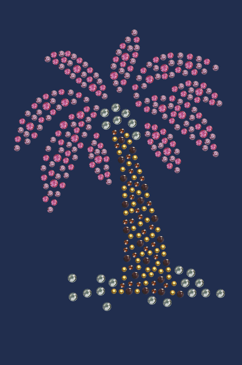 Palm Tree (Pink) - Womens T-shirt