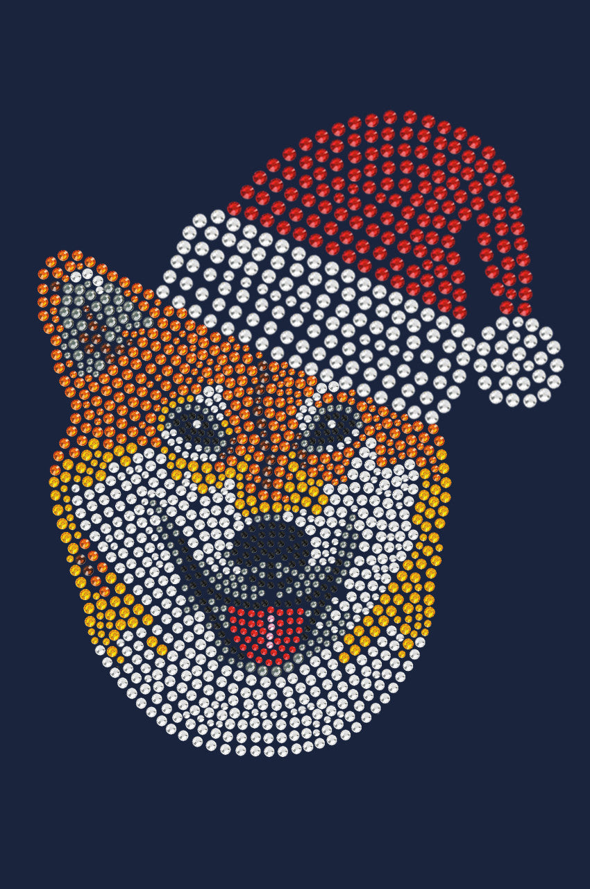 Shiba Inu with Santa Hat - Womens Tee