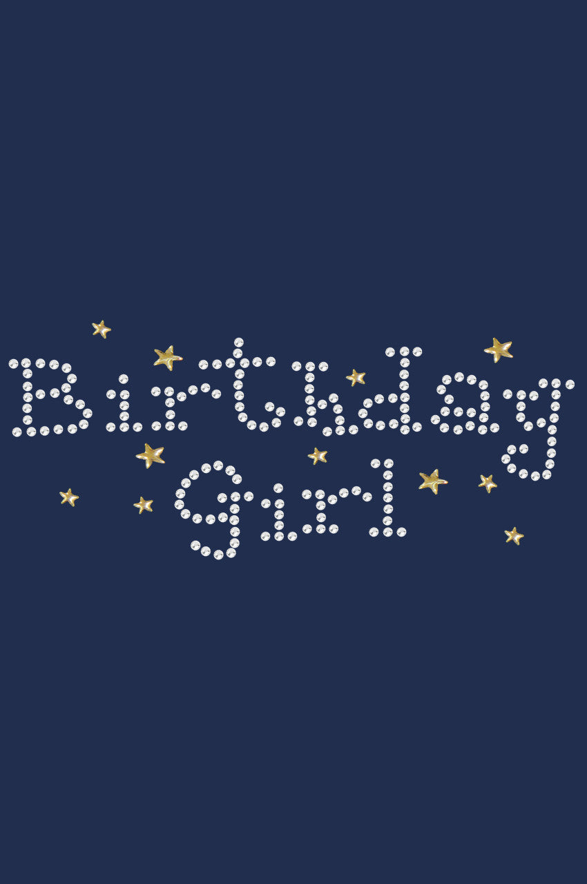Birthday Girl with Stars - Womens T-shirt