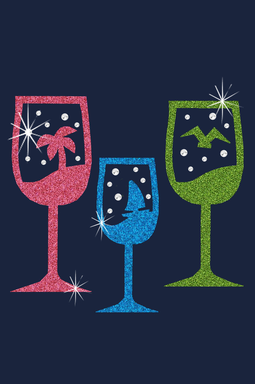 Tropical Glitter Cocktails - Womens Tee