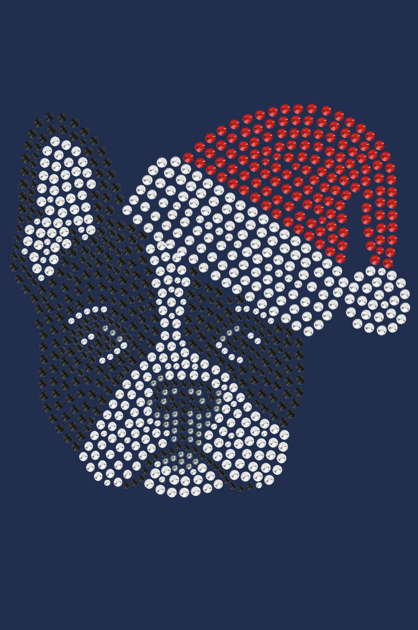 Boston Terrier with Santa Hat - Bandana