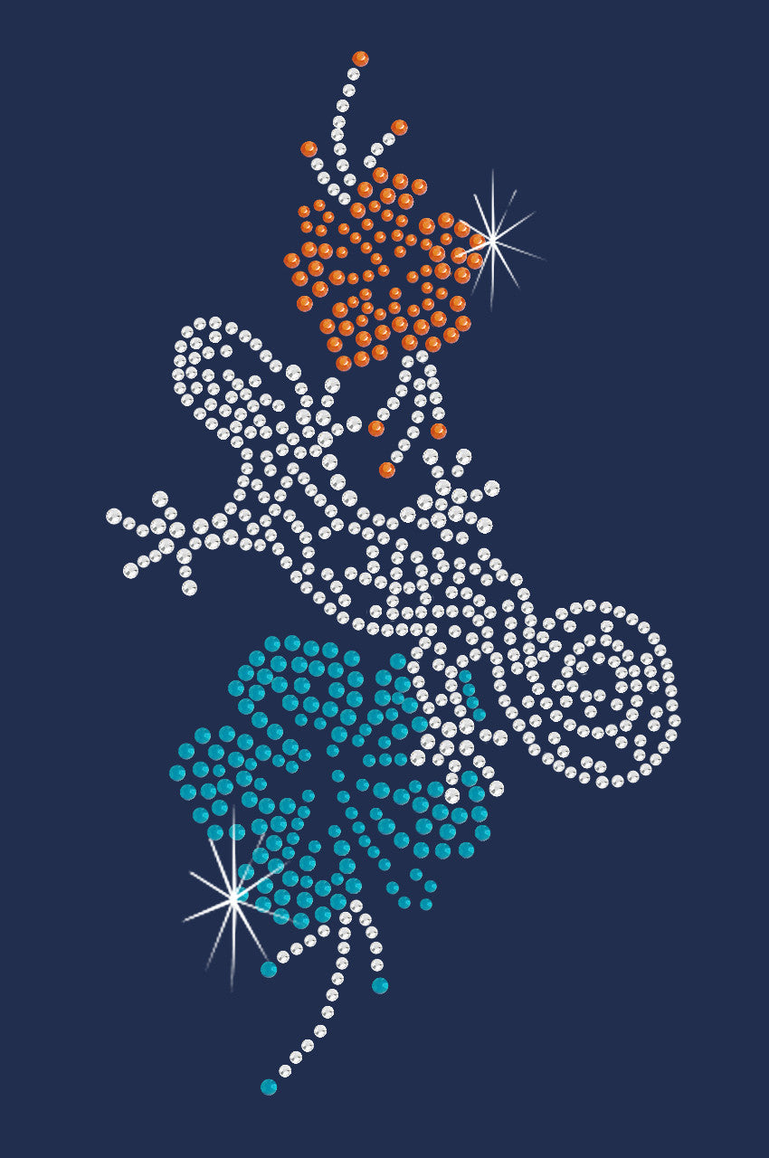 Gecko and Hibiscus - Womens Tee
