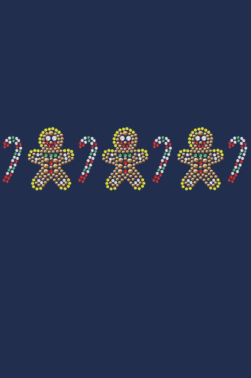 Gingerbread Men & Candy Canes - Womens T-shirt